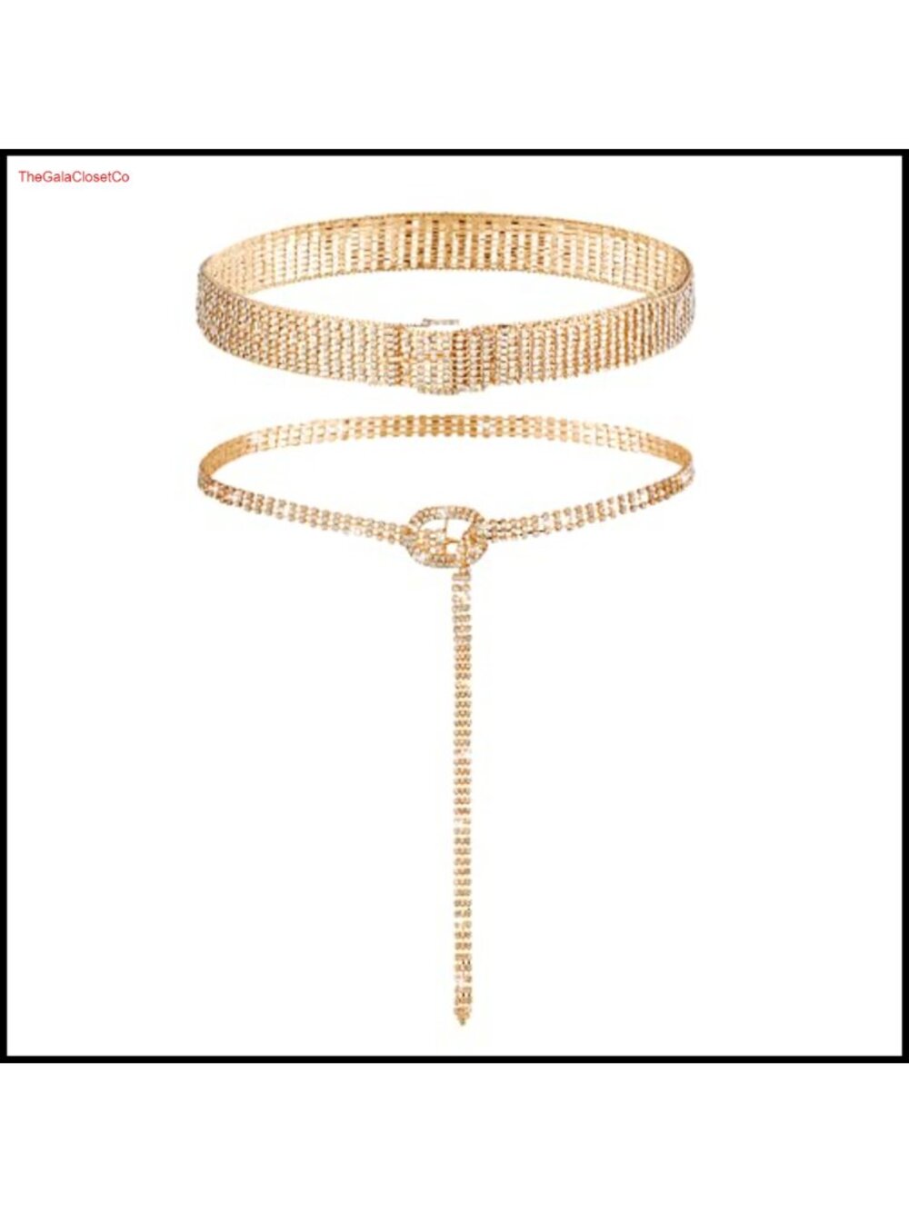 Rhinestone Belt Set for Women Sparkly Crystal Adjustable Waist Chain Wedding